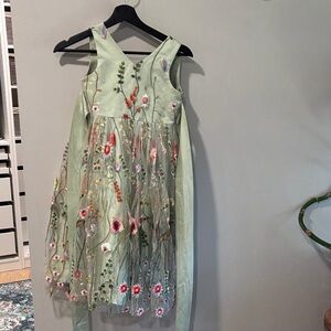 Floral Embroidered girls flower dress